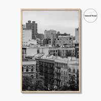 Harlem Skyline Black and White Fine Art Photo Print, Manhattan NYC Wall Decor Poster