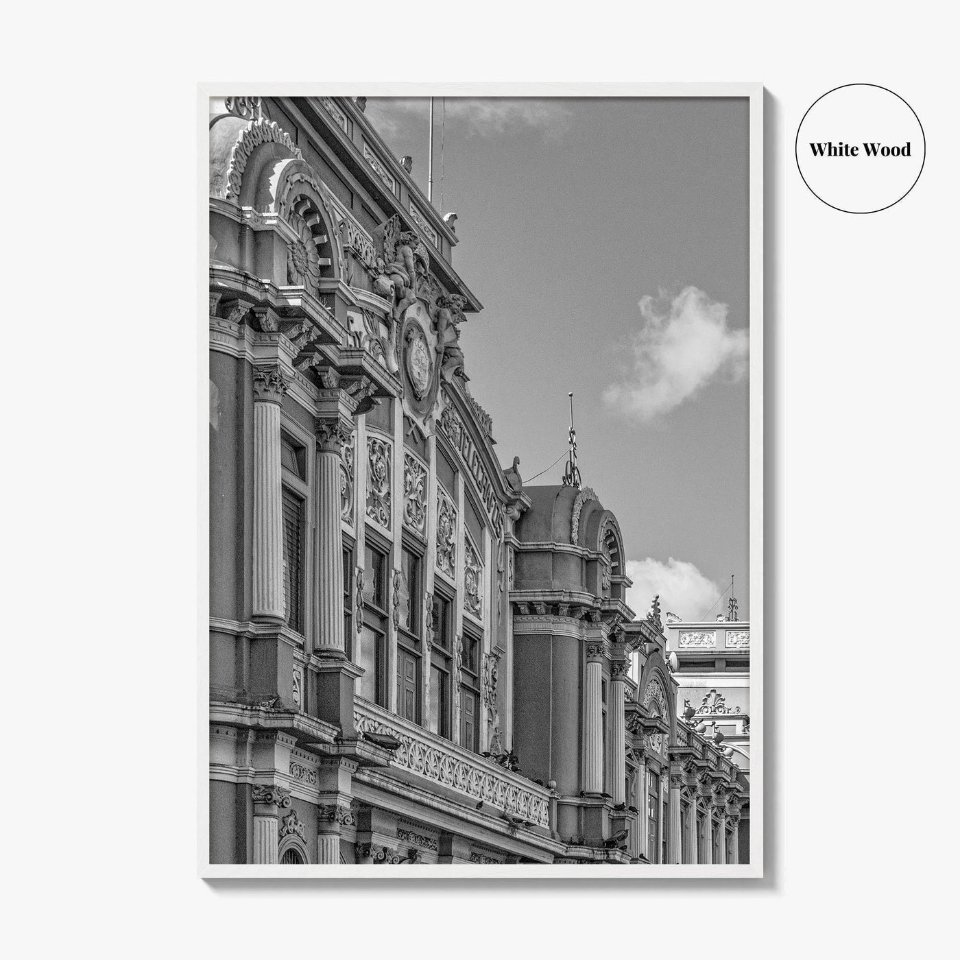 San Jose Costa Rica Black and White Fine Art Photo Print, City Wall Poster