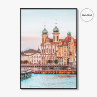 Lucerne Fine Art Photo Print, Switzerland, Chapel Bridge, Vierwaldstattersee, Wall Decor, Poster