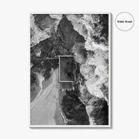 Mona Vale Rock Pool Black and White Fine Art Photo Print, Sydney Australia Poster