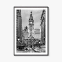 Philadelphia Black and White Fine Art Photo Print, City Hall, Philly, Pennsylvania Poster
