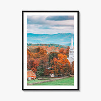 Peacham Vermont Fine Art Photo Print, USA, New England, Autumn Rural Landscape Poster
