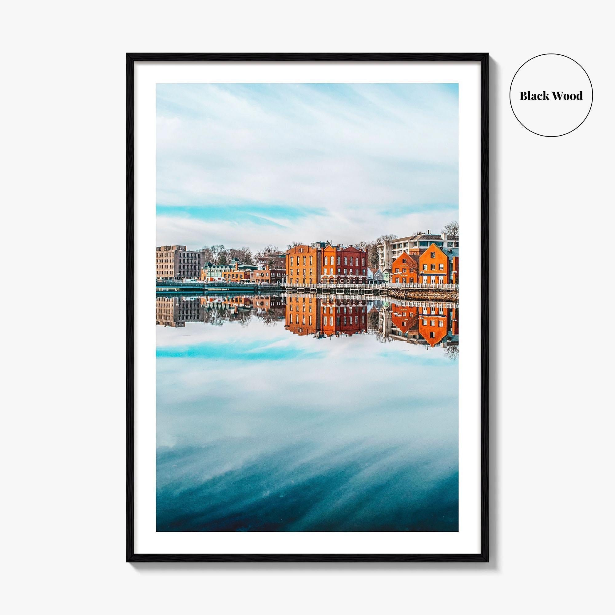 Westport Connecticut Fine Art Photo Print, Saugatuck River Bridge, CT Wall Poster, USA