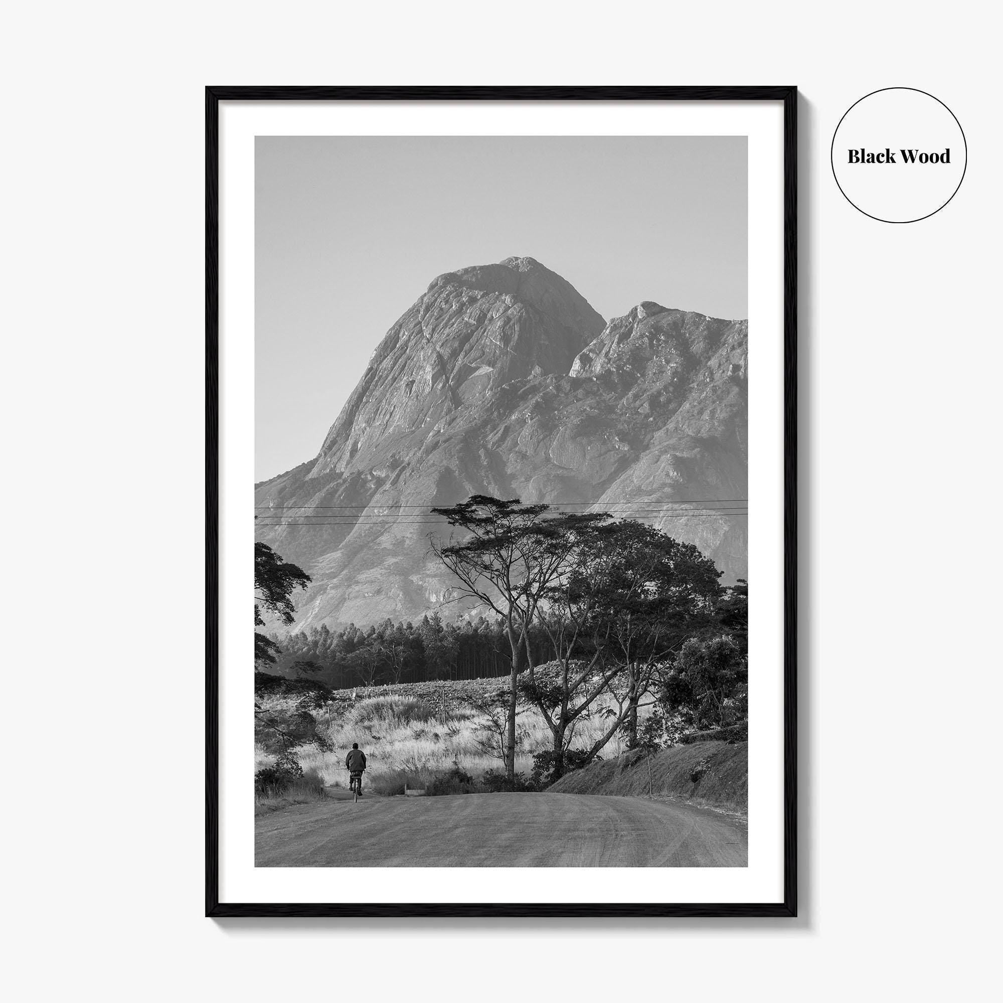 Mulanje Massif Malawi Black and White Fine Art Photo Print, Mount Mulanje, Sapitwa Peak