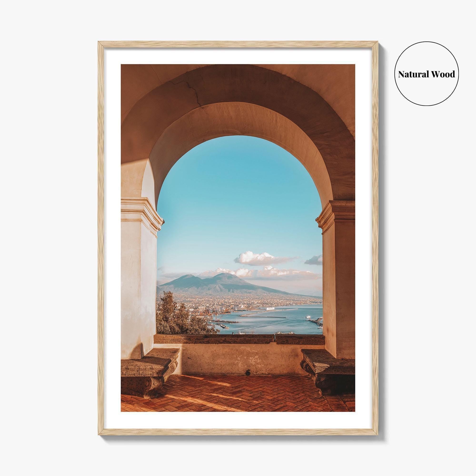 Naples Italy Fine Art Photo Print, Mount Vesuvius, Certosa di San Martino, Campania Poster