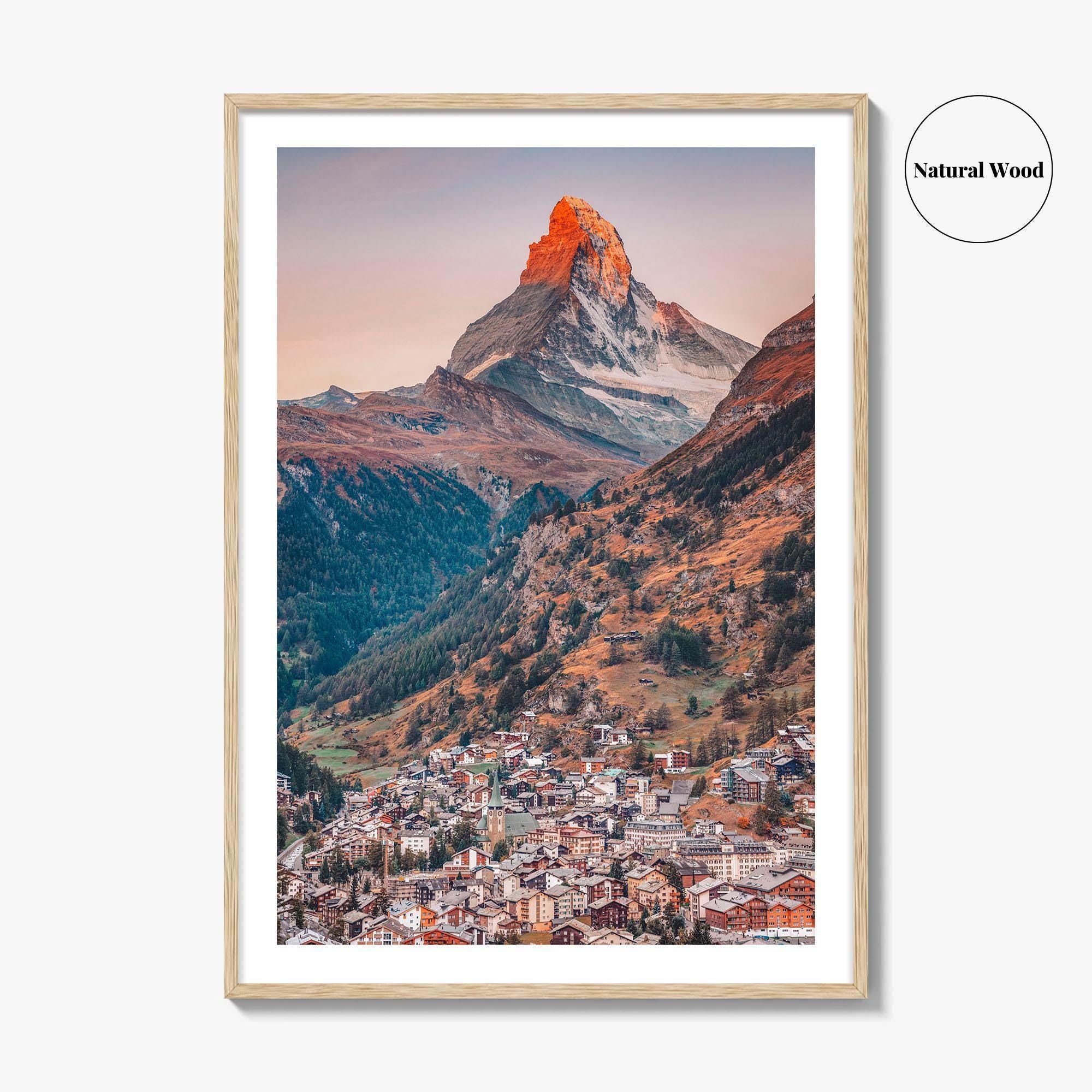 Zermatt Fine Art Photo Print, Matterhorn, Switzerland Wall Decor Poster, Swiss Alps Valais