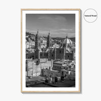 Zacatecas Black and White Fine Art Photo Print, Zacatecas City Mexico Wall Poster