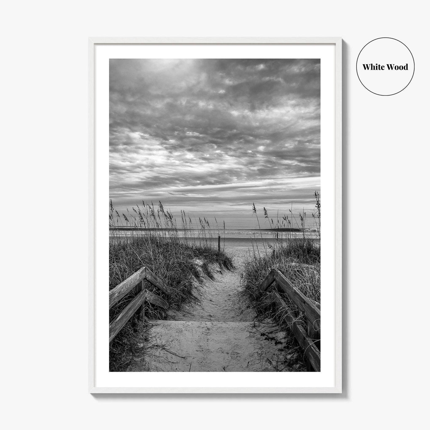 Myrtle Beach Black and White Fine Art Photo Print, South Carolina Poster