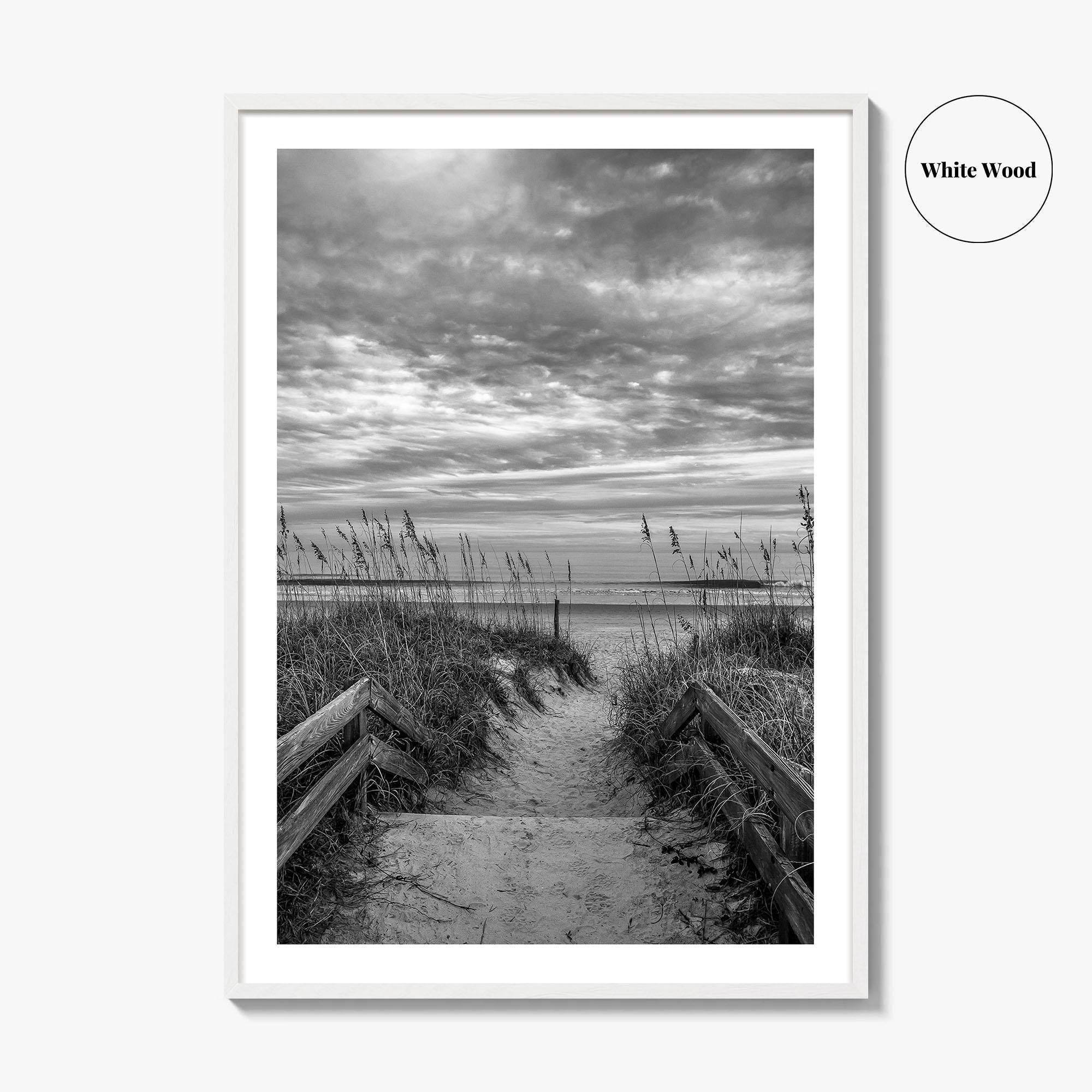 Myrtle Beach Black and White Fine Art Photo Print, South Carolina Poster