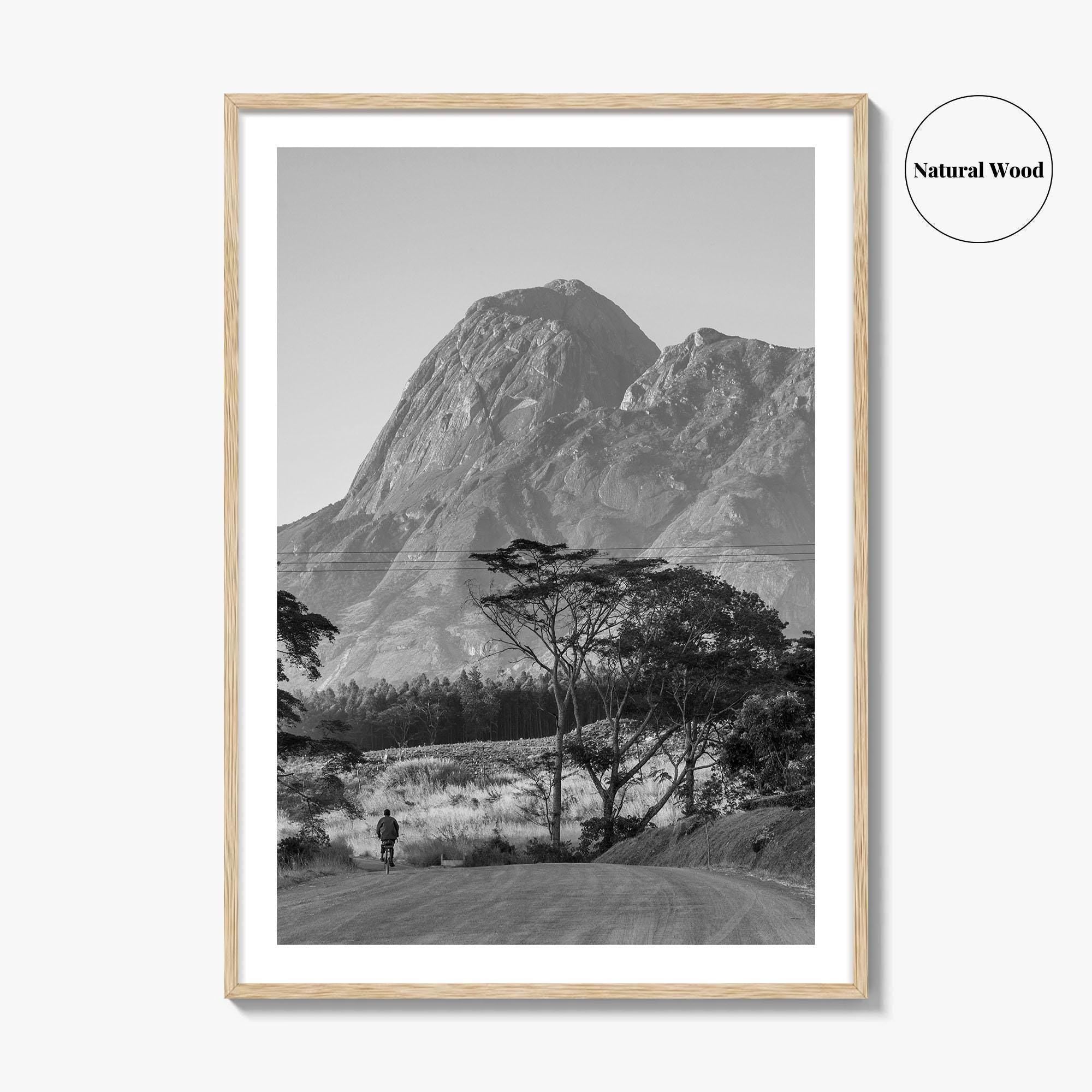 Mulanje Massif Malawi Black and White Fine Art Photo Print, Mount Mulanje, Sapitwa Peak