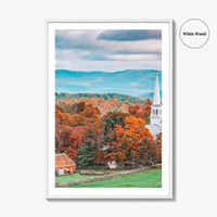 Peacham Vermont Fine Art Photo Print, USA, New England, Autumn Rural Landscape Poster