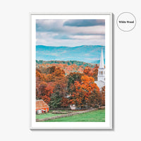 Peacham Vermont Fine Art Photo Print, USA, New England, Autumn Rural Landscape Poster