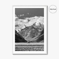Peru Black and White Fine Art Photo Print, Andes Mountains, Cordillera Blanca Wall Poster