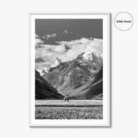 Peru Black and White Fine Art Photo Print, Andes Mountains, Cordillera Blanca Wall Poster