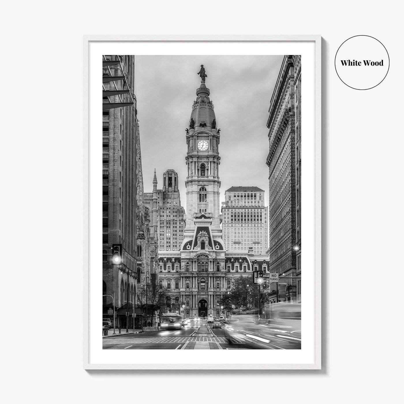 Philadelphia Black and White Fine Art Photo Print, City Hall, Philly, Pennsylvania Poster