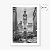 Philadelphia Black and White Fine Art Photo Print, City Hall, Philly, Pennsylvania Poster