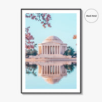 Washington DC Fine Art Photo Print, Jefferson Memorial, Tidal Basin, Cherry Blossoms, Poster