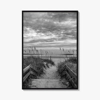 Myrtle Beach Black and White Fine Art Photo Print, South Carolina Poster