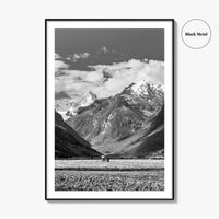 Peru Black and White Fine Art Photo Print, Andes Mountains, Cordillera Blanca Wall Poster