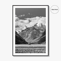 Peru Black and White Fine Art Photo Print, Andes Mountains, Cordillera Blanca Wall Poster