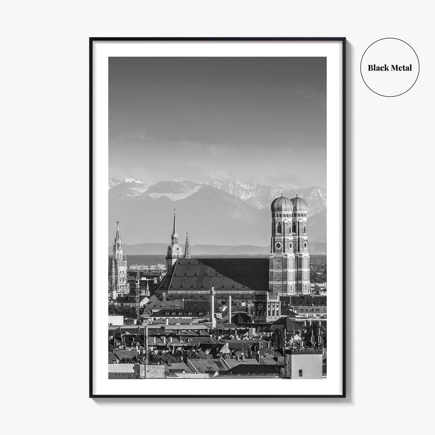 Munich Black and White Fine Art Photo Print, Bavaria Germany Wall Decor Poster