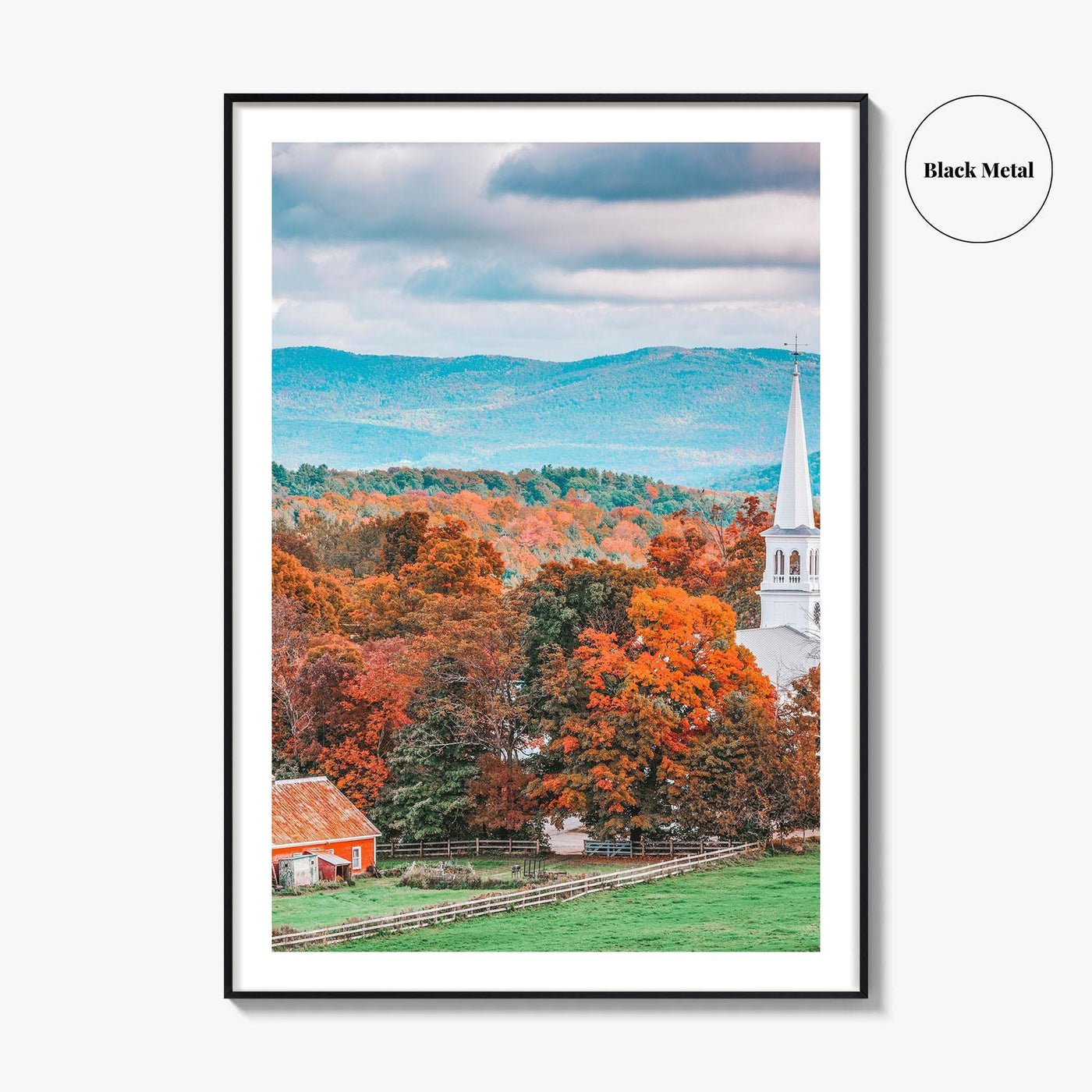 Peacham Vermont Fine Art Photo Print, USA, New England, Autumn Rural Landscape Poster