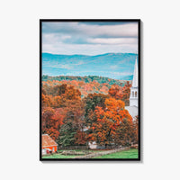 Peacham Vermont Fine Art Photo Print, USA, New England, Autumn Rural Landscape Poster
