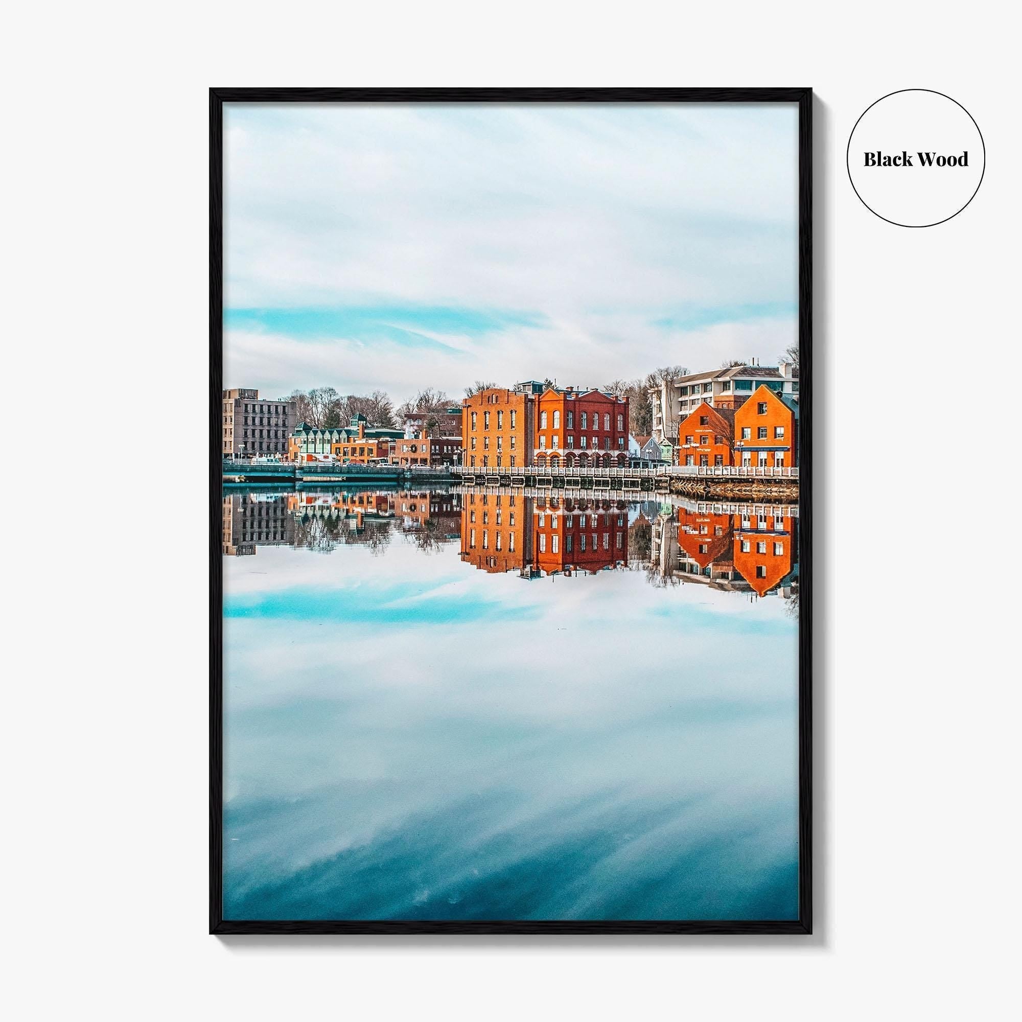 Westport Connecticut Fine Art Photo Print, Saugatuck River Bridge, CT Wall Poster, USA