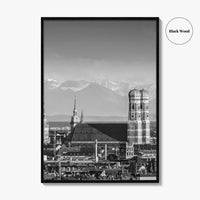 Munich Black and White Fine Art Photo Print, Bavaria Germany Wall Decor Poster