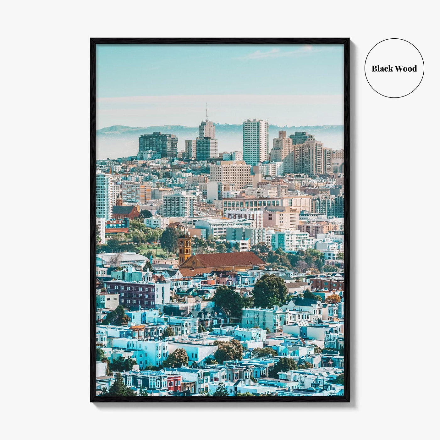 San Francisco Skyline Fine Art Photo Print, Corona Heights Park, California Wall Poster