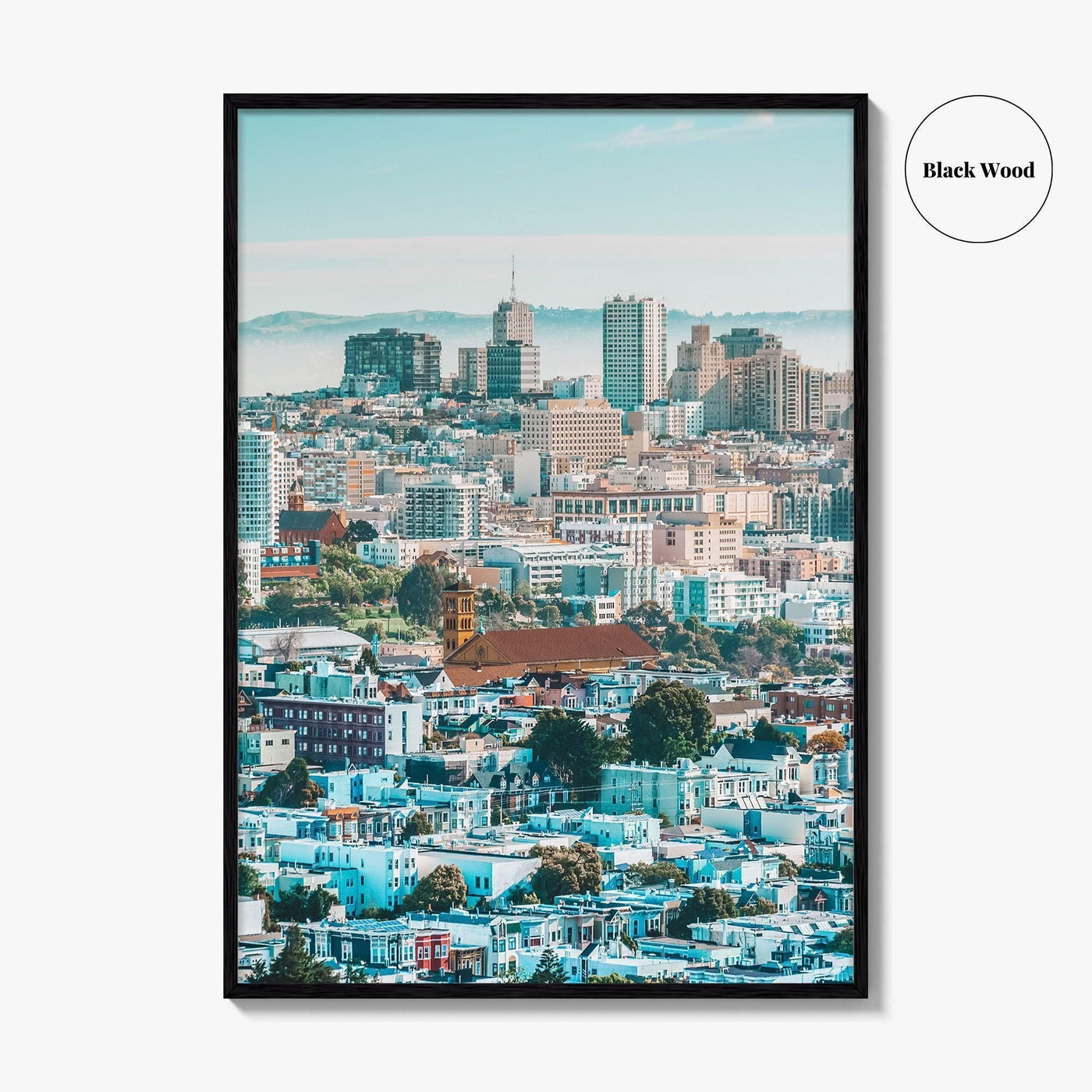 San Francisco Skyline Fine Art Photo Print, Corona Heights Park, California Wall Poster