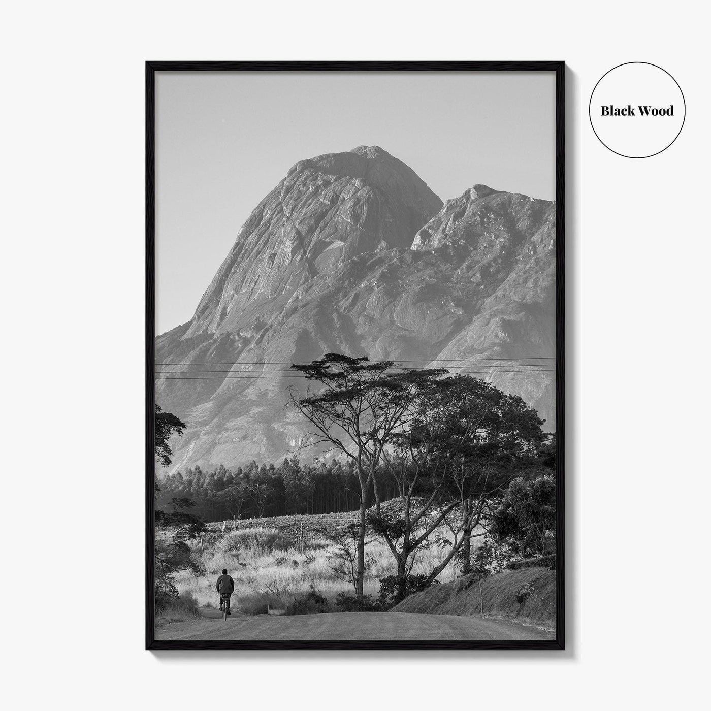 Mulanje Massif Malawi Black and White Fine Art Photo Print, Mount Mulanje, Sapitwa Peak