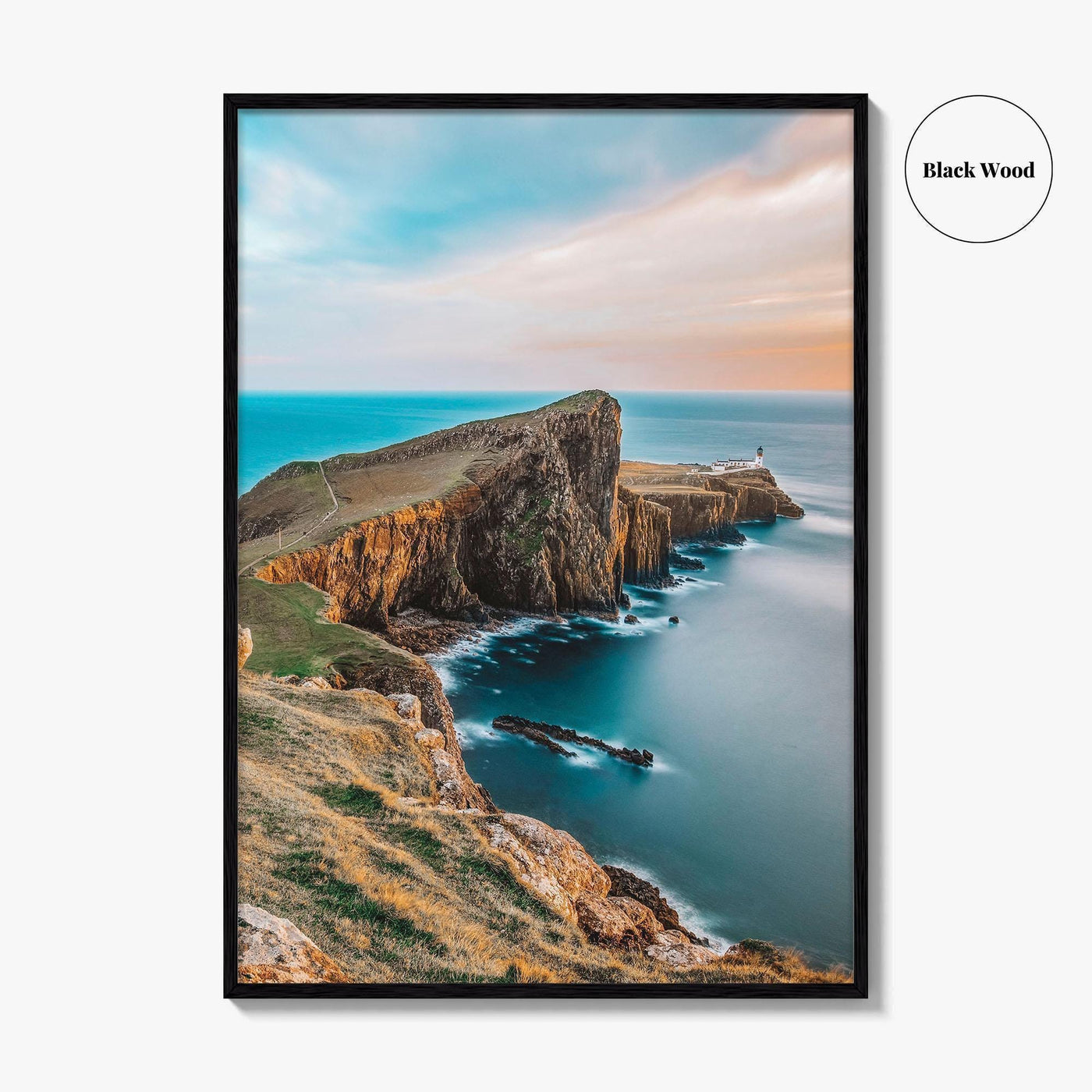 Isle Of Skye Golden Fine Art Photo Print, Neist Point Lighthouse, Scotland Wall Poster