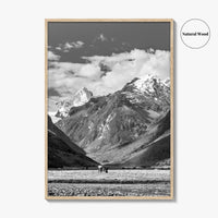 Peru Black and White Fine Art Photo Print, Andes Mountains, Cordillera Blanca Wall Poster