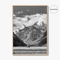 Peru Black and White Fine Art Photo Print, Andes Mountains, Cordillera Blanca Wall Poster