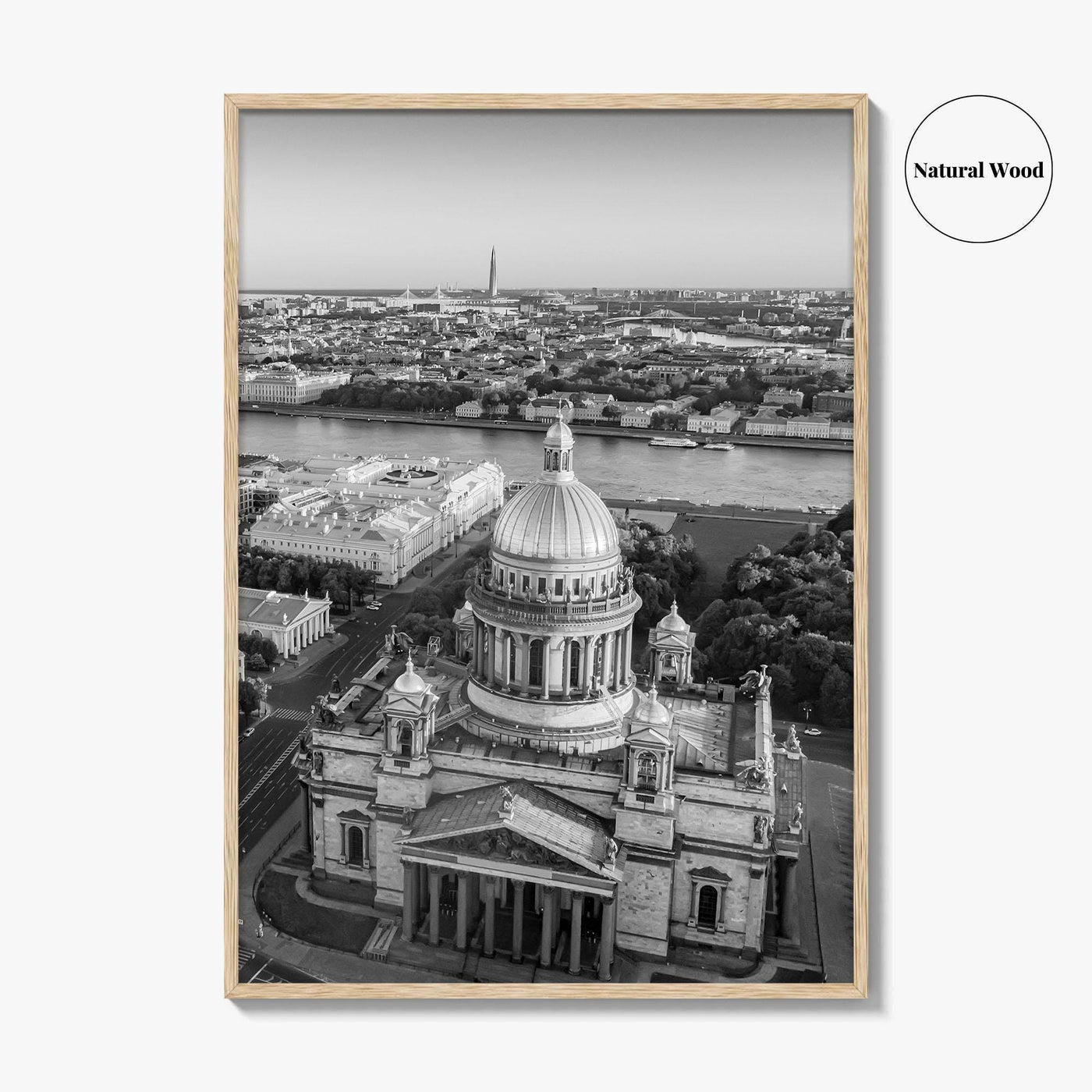 Saint Petersburg Black and White Fine Art Photo Print, St Isaacs Cathedral Russia Poster