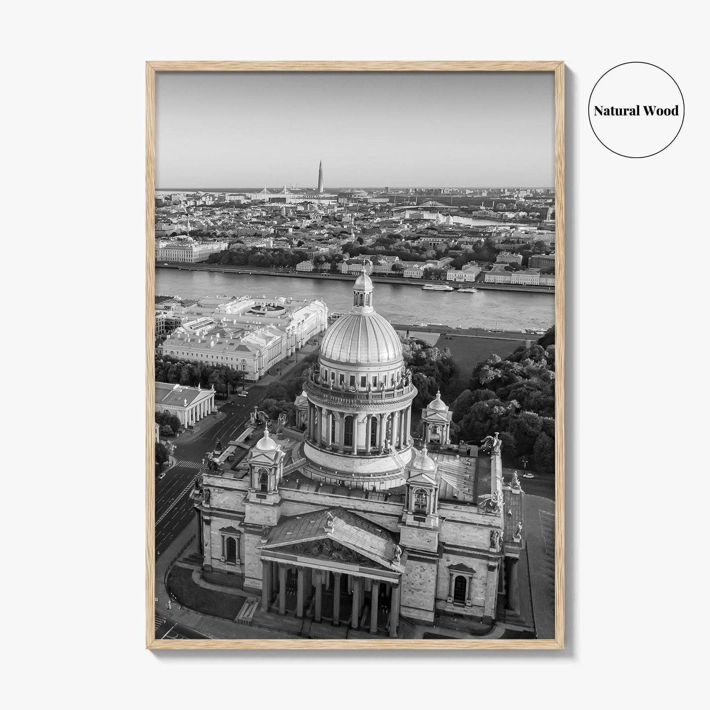Saint Petersburg Black and White Fine Art Photo Print, St Isaacs Cathedral Russia Poster