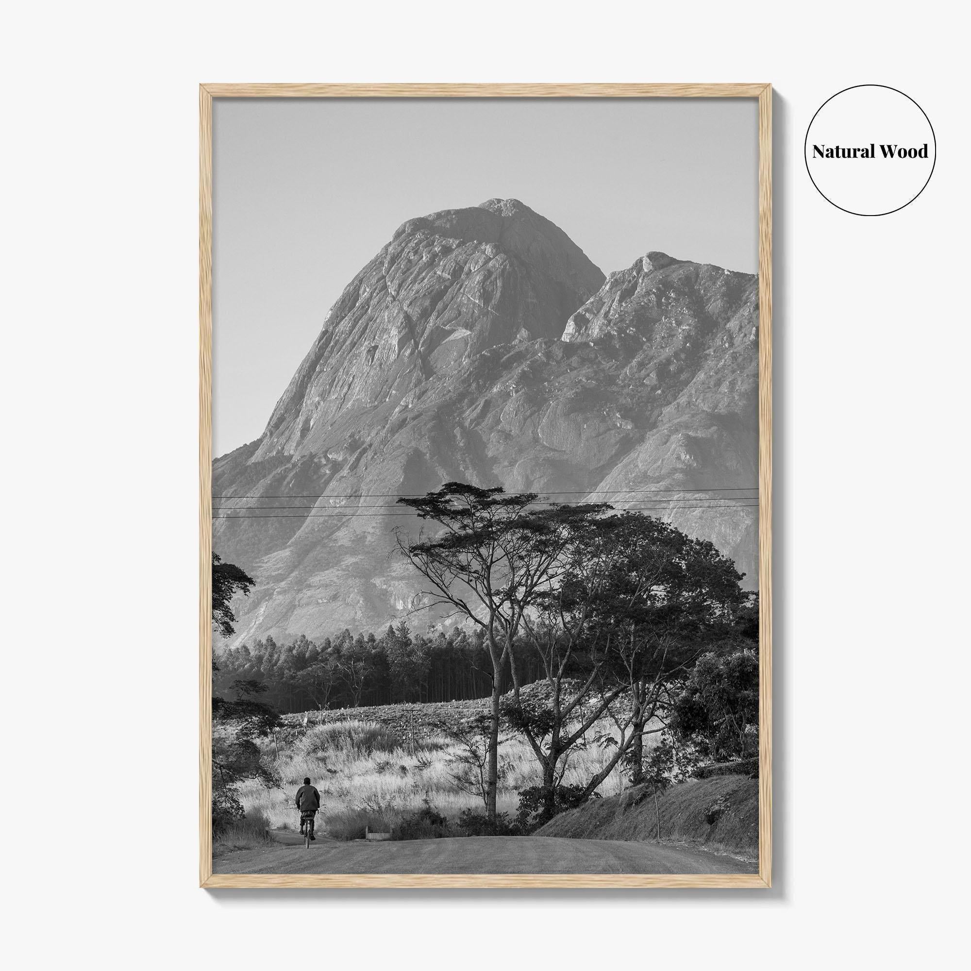 Mulanje Massif Malawi Black and White Fine Art Photo Print, Mount Mulanje, Sapitwa Peak