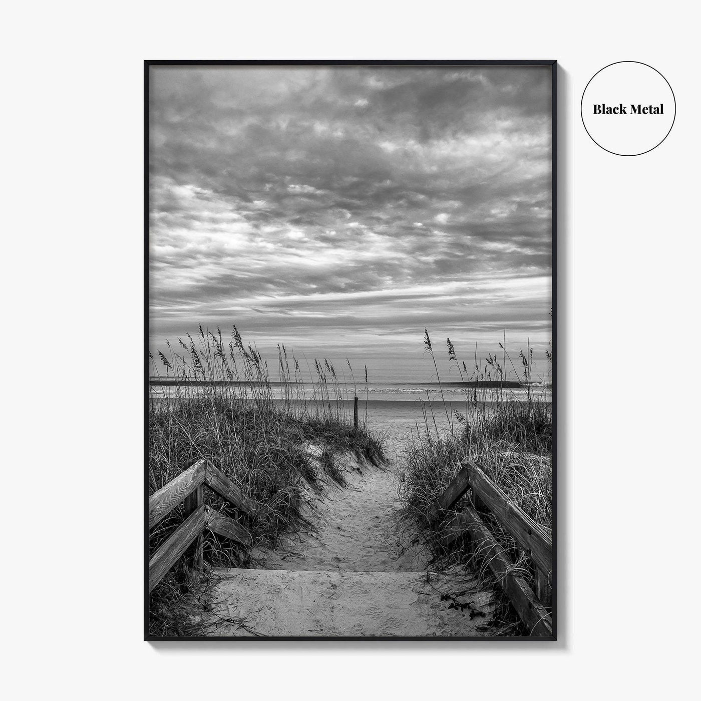 Myrtle Beach Black and White Fine Art Photo Print, South Carolina Poster