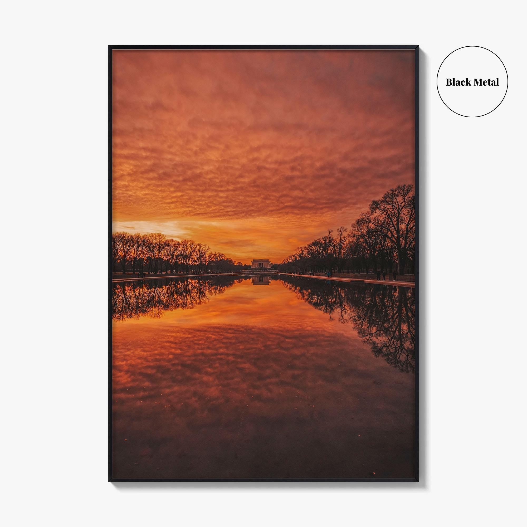 Washington DC Fine Art Photo Print, Lincoln Memorial, Reflecting Pool, National Mall, Wall Decor