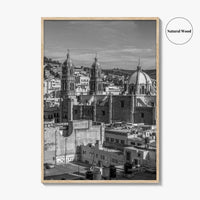 Zacatecas Black and White Fine Art Photo Print, Zacatecas City Mexico Wall Poster
