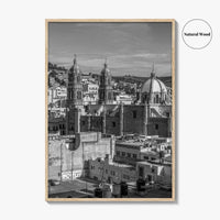 Zacatecas Black and White Fine Art Photo Print, Zacatecas City Mexico Wall Poster