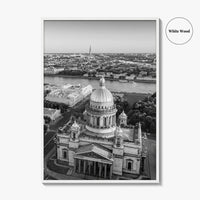 Saint Petersburg Black and White Fine Art Photo Print, St Isaacs Cathedral Russia Poster