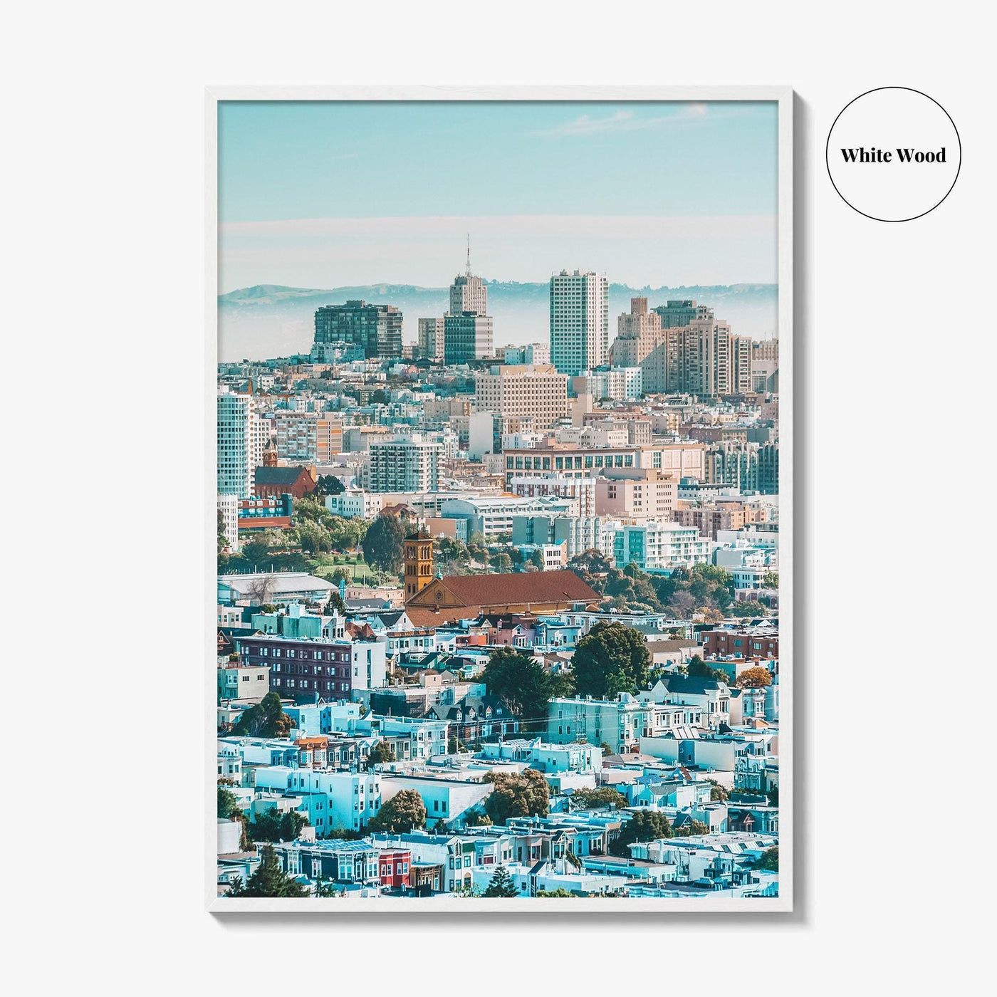 San Francisco Skyline Fine Art Photo Print, Corona Heights Park, California Wall Poster