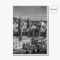 Zacatecas Black and White Fine Art Photo Print, Zacatecas City Mexico Wall Poster