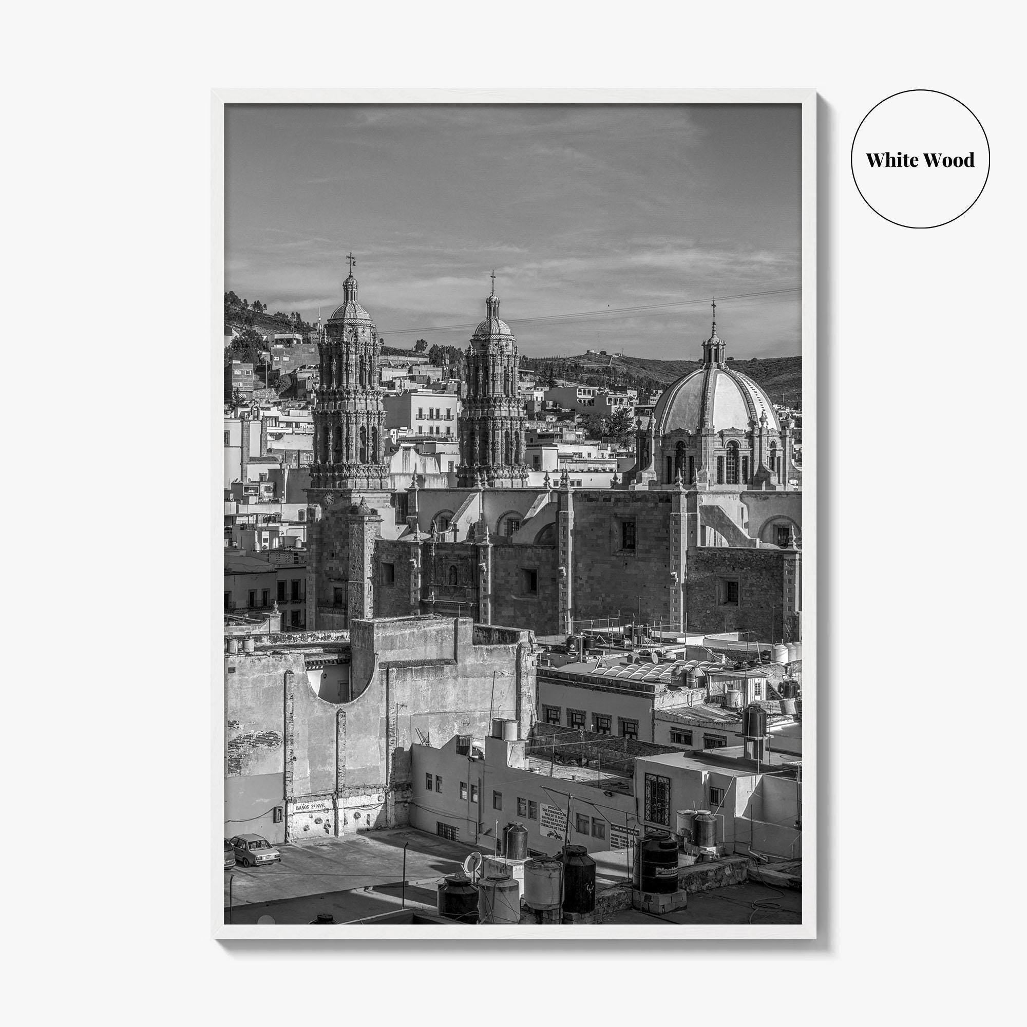 Zacatecas Black and White Fine Art Photo Print, Zacatecas City Mexico Wall Poster