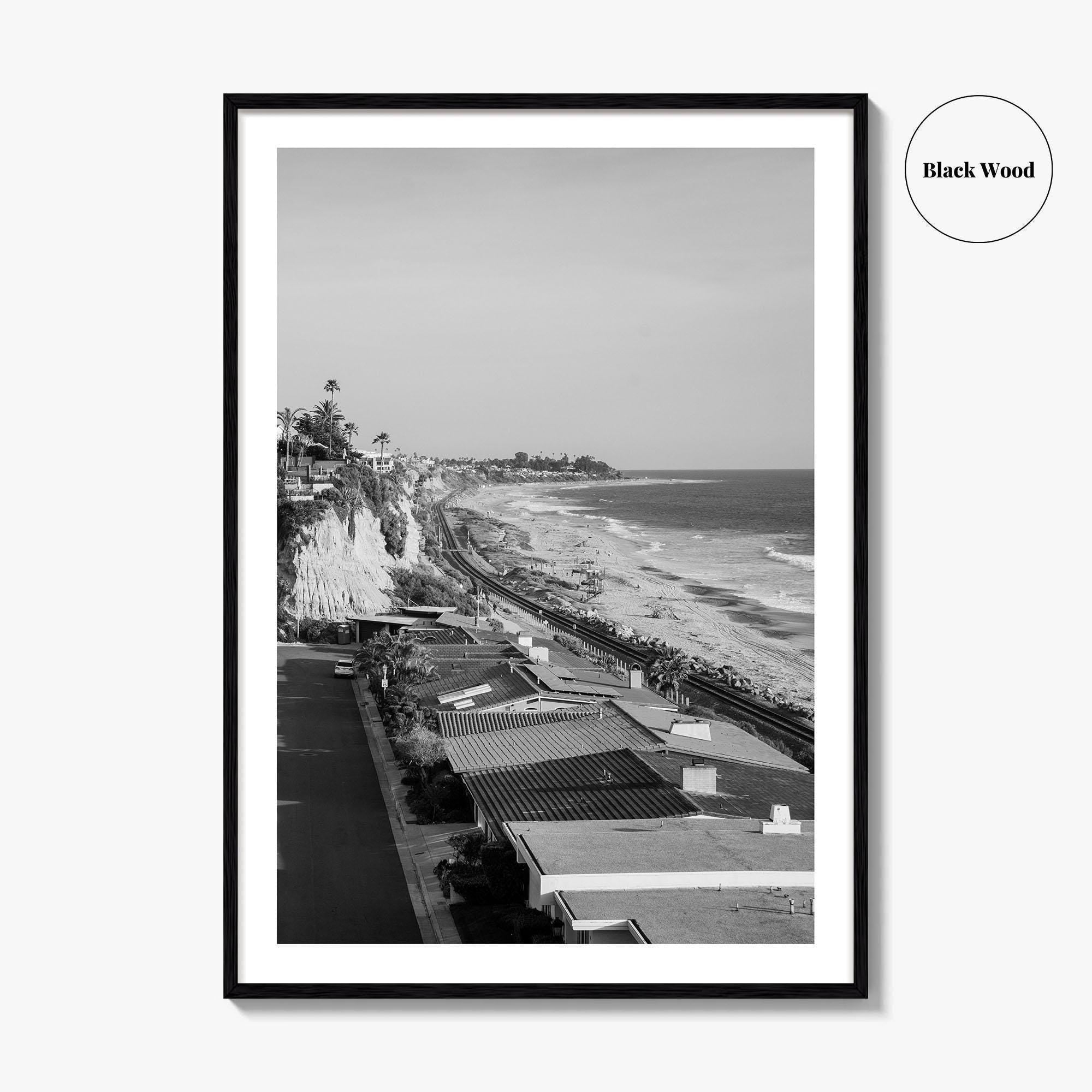 San Clemente Black and White Fine Art Photo Print, Orange County California Beach Poster