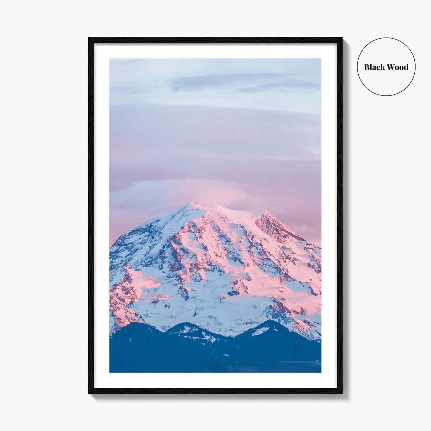 Mount Rainier Pink Fine Art Photo Print, Washington State Poster, Cascade Range USA