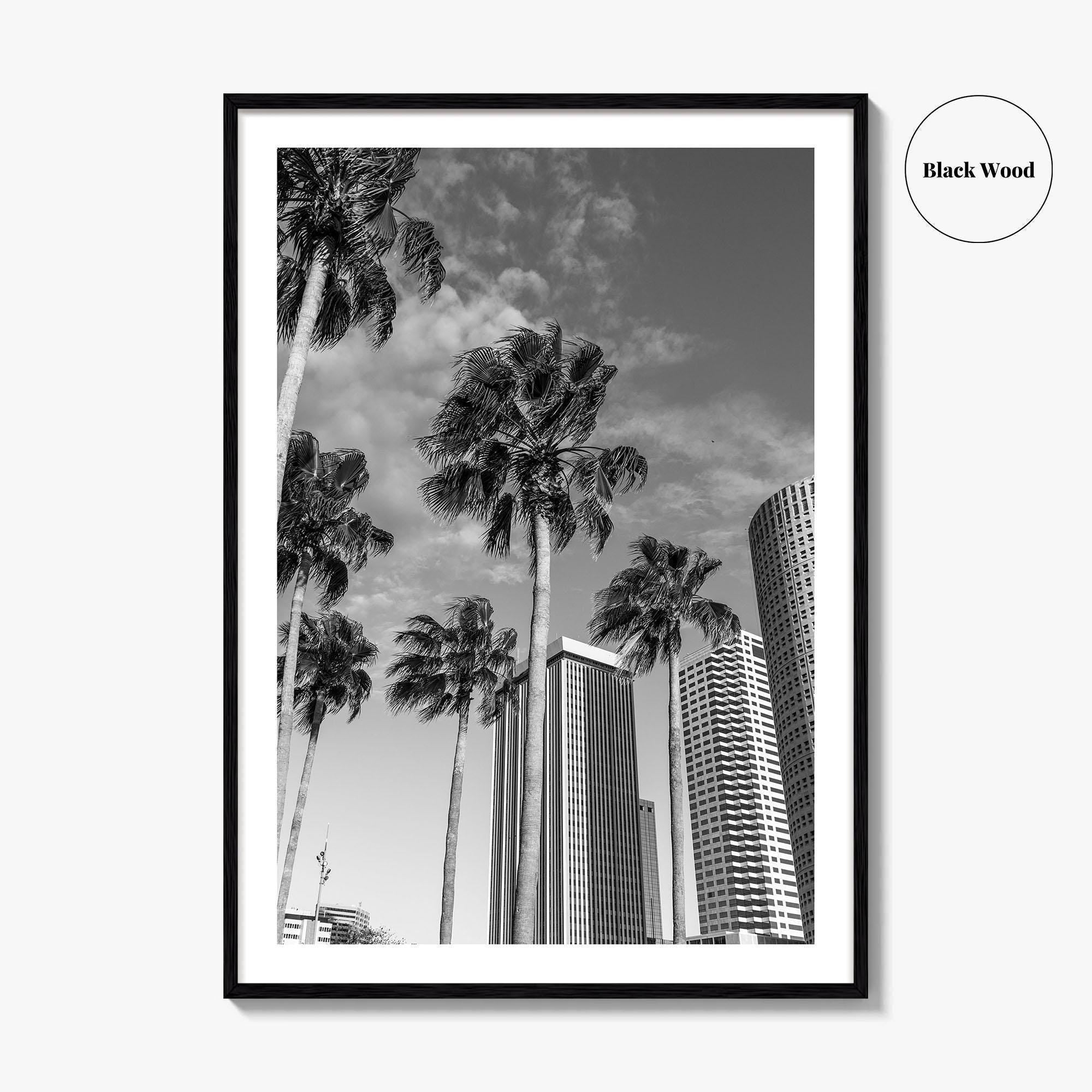 Tampa Skyline Black and White Fine Art Photo Print, Florida, USA, Poster