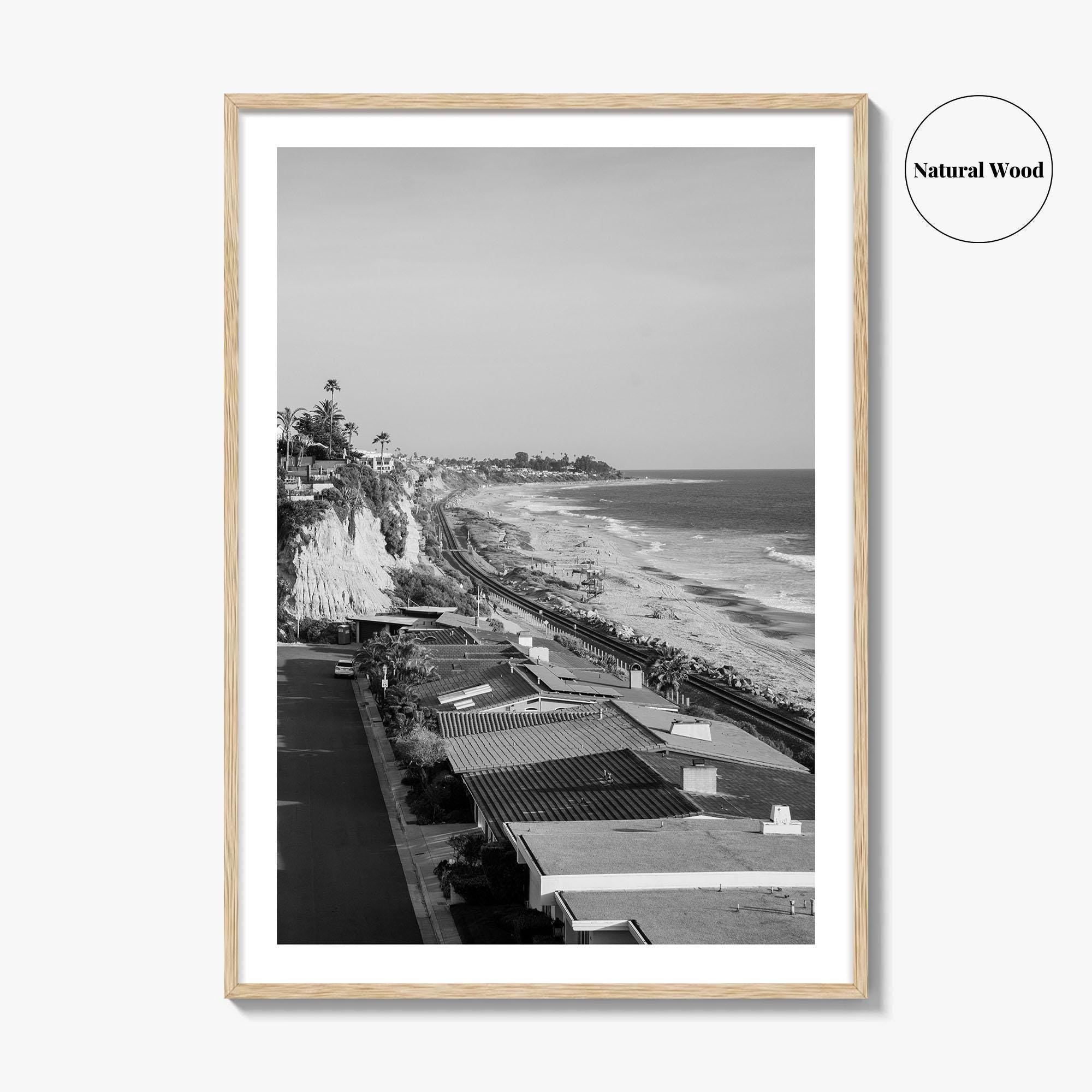 San Clemente Black and White Fine Art Photo Print, Orange County California Beach Poster